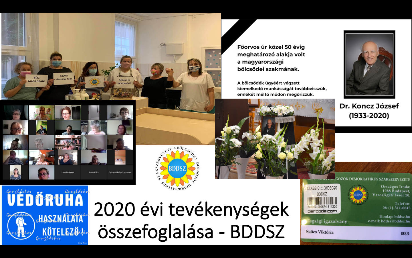 BDDSZ 2020 évi tevékenységének videó-összefoglalója